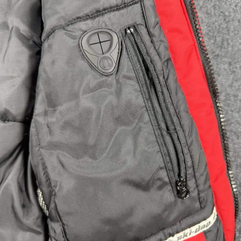 Ski-Doo Womens XS Snowmobile Jacket Red OOPYS BRP Hooded Winter Coat - Picture 9 of 13